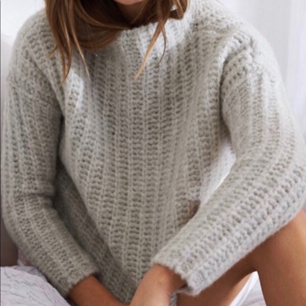 NWOT Aerie Mock Neck Cropped Boxy Sweater